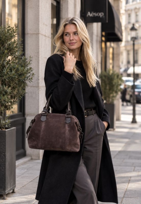 Preview: CHARLOTTA LARGE SUEDE BROWN